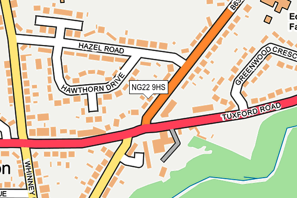 NG22 9HS map - OS OpenMap – Local (Ordnance Survey)