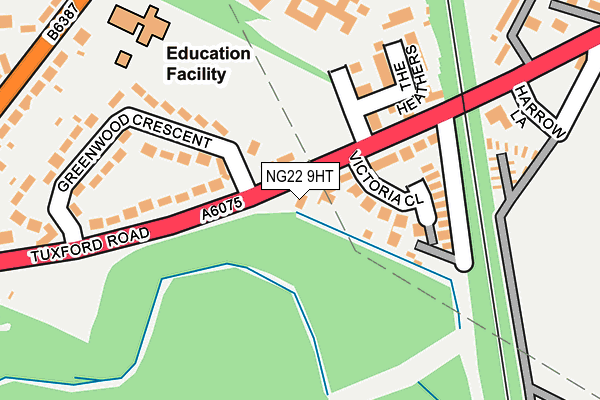 NG22 9HT map - OS OpenMap – Local (Ordnance Survey)