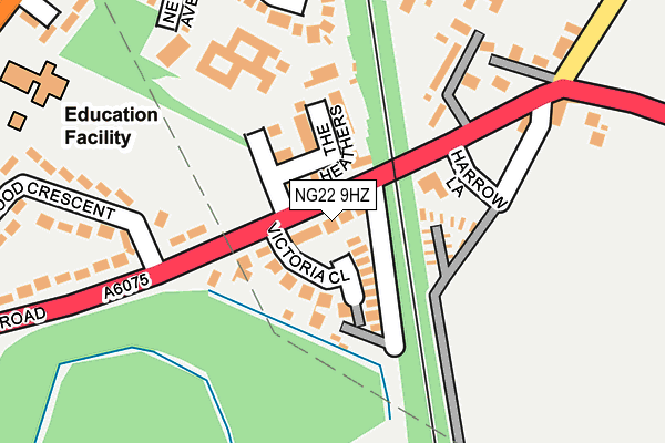 NG22 9HZ map - OS OpenMap – Local (Ordnance Survey)