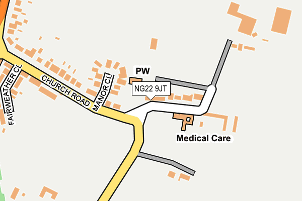 NG22 9JT map - OS OpenMap – Local (Ordnance Survey)