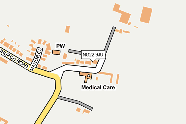 NG22 9JU map - OS OpenMap – Local (Ordnance Survey)