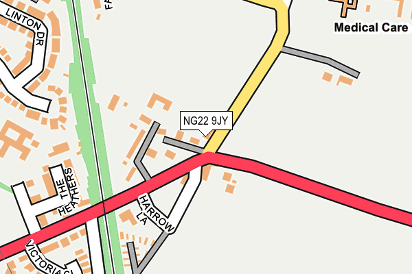 NG22 9JY map - OS OpenMap – Local (Ordnance Survey)