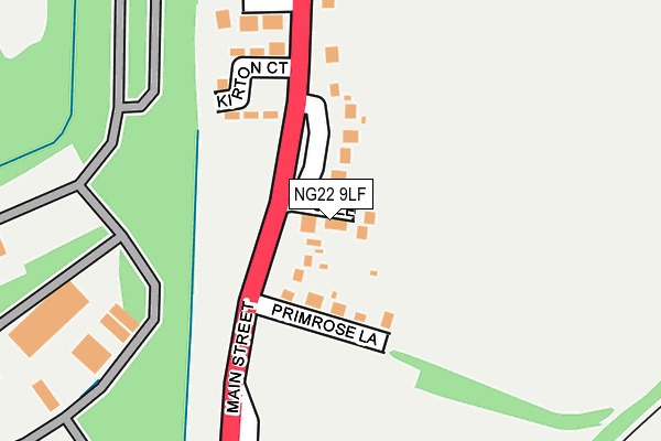 NG22 9LF map - OS OpenMap – Local (Ordnance Survey)