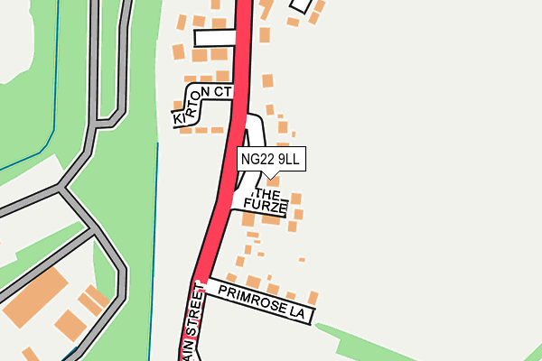 NG22 9LL map - OS OpenMap – Local (Ordnance Survey)