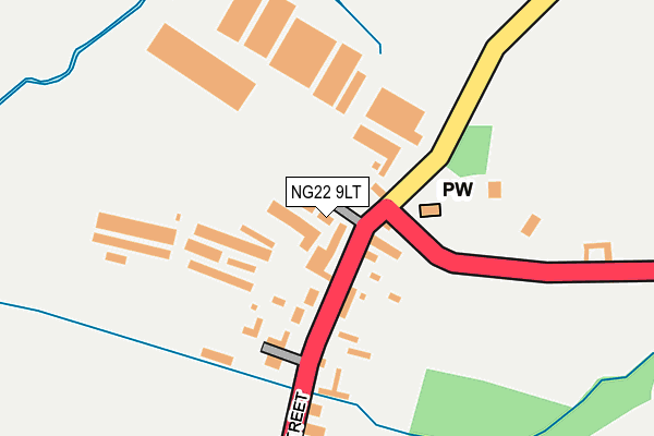 NG22 9LT map - OS OpenMap – Local (Ordnance Survey)