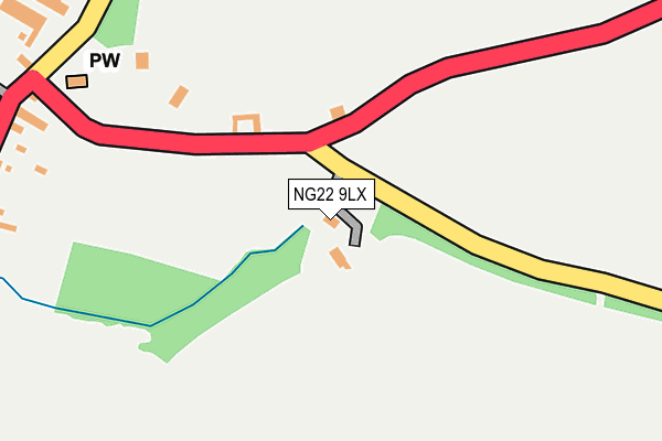 NG22 9LX map - OS OpenMap – Local (Ordnance Survey)