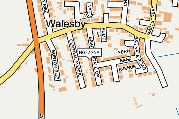 NG22 9NA map - OS OpenMap – Local (Ordnance Survey)