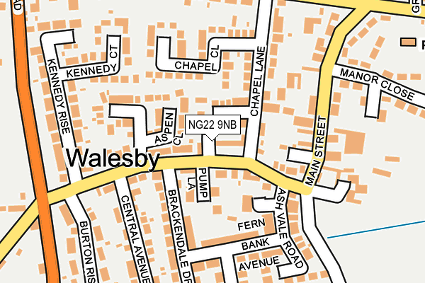 NG22 9NB map - OS OpenMap – Local (Ordnance Survey)