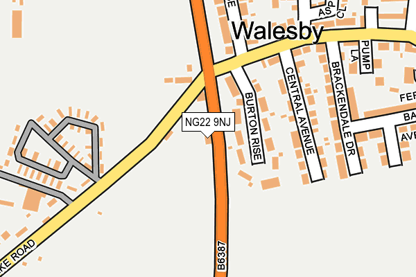 NG22 9NJ map - OS OpenMap – Local (Ordnance Survey)