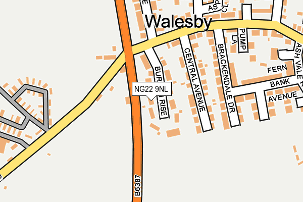 NG22 9NL map - OS OpenMap – Local (Ordnance Survey)