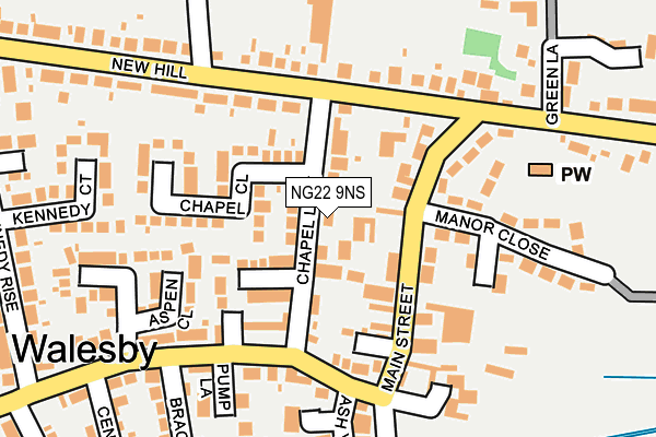 NG22 9NS map - OS OpenMap – Local (Ordnance Survey)