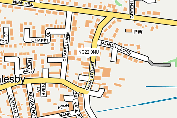 NG22 9NU map - OS OpenMap – Local (Ordnance Survey)