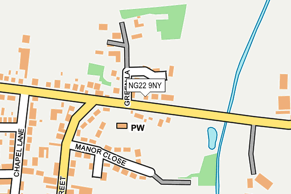 NG22 9NY map - OS OpenMap – Local (Ordnance Survey)
