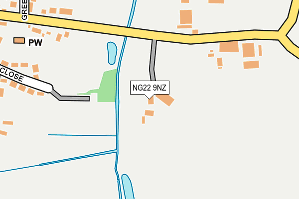 NG22 9NZ map - OS OpenMap – Local (Ordnance Survey)