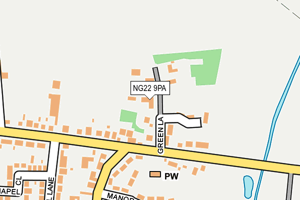 NG22 9PA map - OS OpenMap – Local (Ordnance Survey)