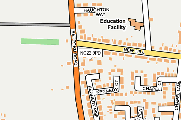 NG22 9PD map - OS OpenMap – Local (Ordnance Survey)