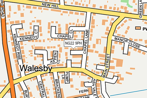 NG22 9PH map - OS OpenMap – Local (Ordnance Survey)