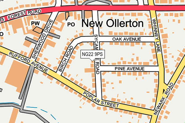 NG22 9PS map - OS OpenMap – Local (Ordnance Survey)