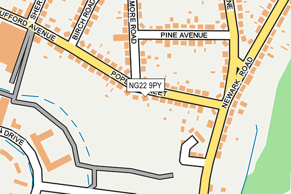NG22 9PY map - OS OpenMap – Local (Ordnance Survey)