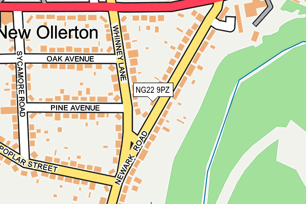 NG22 9PZ map - OS OpenMap – Local (Ordnance Survey)