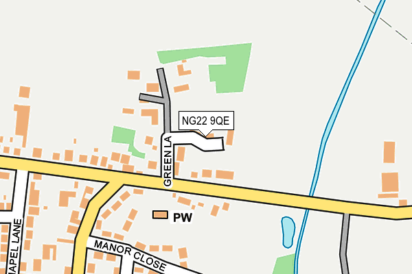 NG22 9QE map - OS OpenMap – Local (Ordnance Survey)