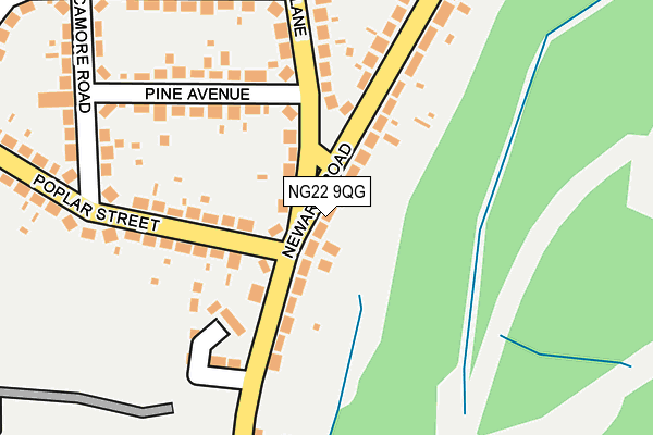 NG22 9QG map - OS OpenMap – Local (Ordnance Survey)