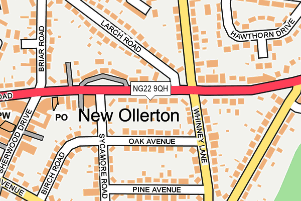 NG22 9QH map - OS OpenMap – Local (Ordnance Survey)