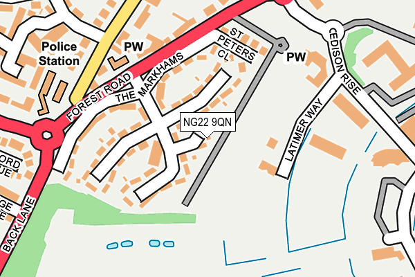 NG22 9QN map - OS OpenMap – Local (Ordnance Survey)