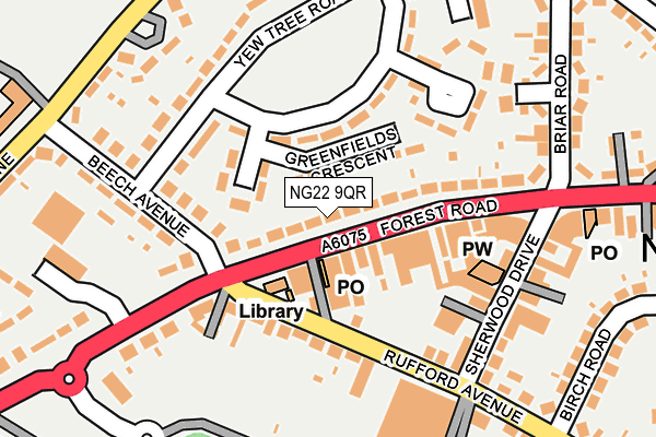 NG22 9QR map - OS OpenMap – Local (Ordnance Survey)