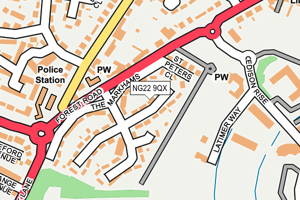 NG22 9QX map - OS OpenMap – Local (Ordnance Survey)