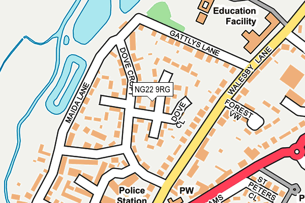 NG22 9RG map - OS OpenMap – Local (Ordnance Survey)