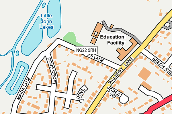 NG22 9RH map - OS OpenMap – Local (Ordnance Survey)