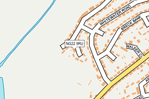 NG22 9RU map - OS OpenMap – Local (Ordnance Survey)