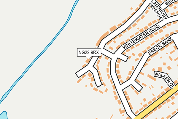 NG22 9RX map - OS OpenMap – Local (Ordnance Survey)
