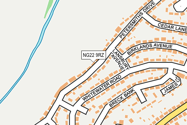 NG22 9RZ map - OS OpenMap – Local (Ordnance Survey)