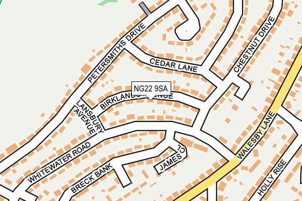 NG22 9SA map - OS OpenMap – Local (Ordnance Survey)