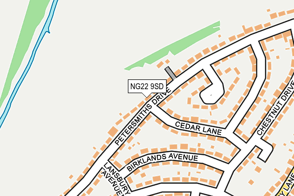NG22 9SD map - OS OpenMap – Local (Ordnance Survey)