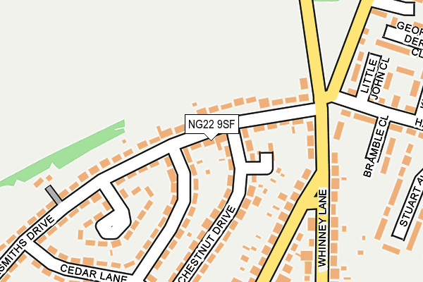 NG22 9SF map - OS OpenMap – Local (Ordnance Survey)