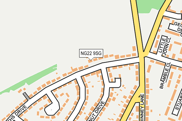 NG22 9SG map - OS OpenMap – Local (Ordnance Survey)