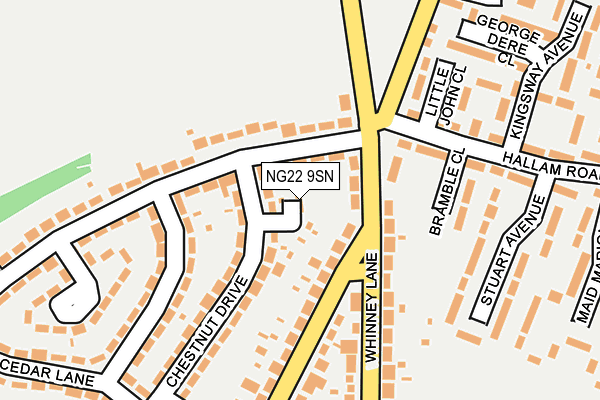 NG22 9SN map - OS OpenMap – Local (Ordnance Survey)