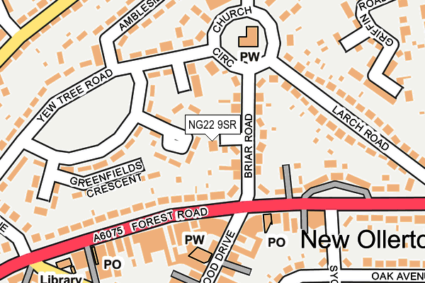 NG22 9SR map - OS OpenMap – Local (Ordnance Survey)