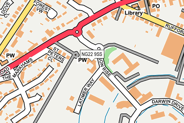 NG22 9SS map - OS OpenMap – Local (Ordnance Survey)