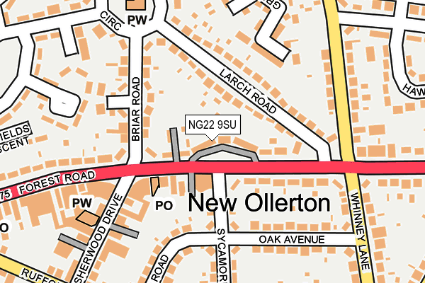 NG22 9SU map - OS OpenMap – Local (Ordnance Survey)