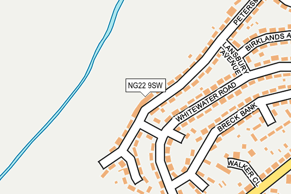 NG22 9SW map - OS OpenMap – Local (Ordnance Survey)