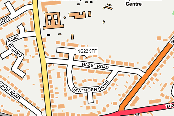 NG22 9TF map - OS OpenMap – Local (Ordnance Survey)