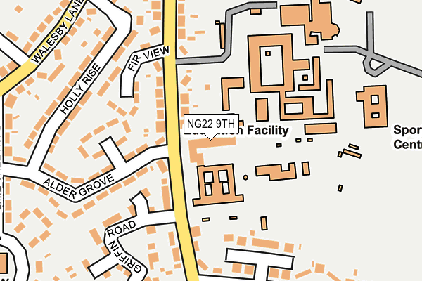 NG22 9TH map - OS OpenMap – Local (Ordnance Survey)