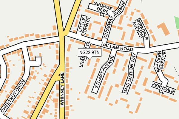 NG22 9TN map - OS OpenMap – Local (Ordnance Survey)
