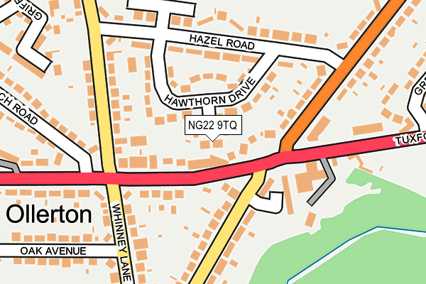 NG22 9TQ map - OS OpenMap – Local (Ordnance Survey)