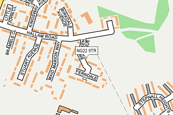 NG22 9TR map - OS OpenMap – Local (Ordnance Survey)