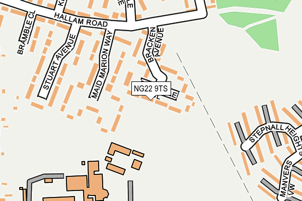 NG22 9TS map - OS OpenMap – Local (Ordnance Survey)